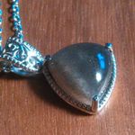 Golden Sheen Moonstone Stainless Steel Pendant Necklace Photo 2