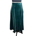 Susan Bristol Vintage Green Velvet Maxi Skirt 8 | 90s Holiday Cottagecore Moody Photo 4