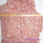 Free People New! Red Floral Print Bohemian Feeling Groovy Ruffle Maxi Dress, S Photo 12