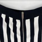 Rehab Black & White Vertical Striped Strapless Midi Dress With Front Zipper Photo 4