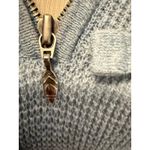 prAna  Women's Blue Waffle Knit Half Zip Hoodie Pullover Casual Size M Photo 2