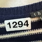 Theory  Rymalia Sweater Shirt Dress Tunic Top Striped Medium Blue Whte Photo 9