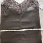 Bishop and Young NWT Babydoll Vegan Leather & Lace Trim Cami Tank Sz. XS Biker Luxe Photo 7