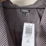 Torrid  Tweed Casual Blazer Traditional Herringbone Deep Black Houndstooth Button Photo 7