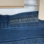 Rock & Republic Dark Wash Raw Hem High Roller Skinny Jeans Photo 8