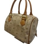 MCM Rare Tan Color Monogram Visetos Boston Bag Photo 3