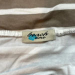 Beach time brown and white striped mini skirt Small Photo 1