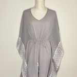 Garnet Hill  | Embroidered Kaftan Cover-Up Photo 4