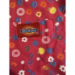 Dickies  Scrub Top XS  Pink Multicolor Flowers Daisy Cotton Scrubs Nurse Uniform Photo 3