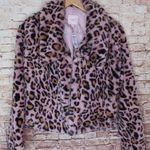 Candie's  | Mauve Faux Fur Leopard Print Jacket Photo 3