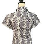 Free People  | Women's Snakeskin Print Linen Blend Italian Love Story Dress Sz S Photo 5