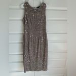 Mac Duggal Vintage Lilac Floral Beaded Sheath MIDI Dress New With Tag Photo 3