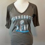 NFL Team Apparel Minnesota Vikings Superbowl TShirt Beige Size Large *Flaw Photo 0