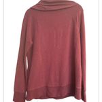 L.L. Bean Women's Burgundy Cozy Pullover Sweatshirt With Cowl Neck Red Size L Photo 1