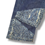 Rich & Skinny Jeans Size 28 W31"xL27.5" Straight Leg Jeans Distressed Blue Denim Pants Photo 5