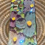 Silicone Wavy Floral Phone Case for iphone 13 Max Blue Photo 1