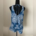 Moon Kiss  Blue/White Floral Romper Size Small Like New Photo 4