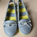 Crocs Gray and Yellow Sandals Photo 1