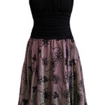 S.L. Fashions Dress Black Iridescent Pink Green Chiffon Party Cocktail Dress 10P Photo 0