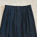 ZARA NWT Black Straight Leg Darted Masculine Trouser High Waisted Pleated Size S Photo 2