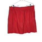 J.Crew  Women's Skirt Mini Sidewalk City Linen‎ Blend Lined Elastic Waist Red 14 Photo 4