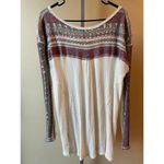 Free People  Boho Pattern Long Sleeve Knit Size Small Photo 1