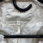  BIKER JACKET - ECRU- SIZE 36 Maje Linen Cotton Blazer Cream Photo 1