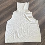 Designers Originals ivory Sleeveless knit turtleneck sweater tank Top White Size L Photo 3