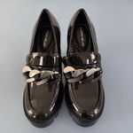 Antonio Melani  Parkerr Lug Sole Chain Detail Patent Platform Loafer Pumps Photo 7