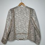 Lafayette 148 New York Beige Linen Blend Zip Up Blazer Size 14 Tan Photo 1