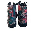 Volcom Shoes "Go Figure" Black Pink Floral Print Combat Boots Size Women's 6 Photo 3