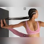 Alo Yoga NWT Airbrush Heart Throb Sports Bra Pink Wild Rose White Size L Photo 3