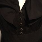 Shoshanna  Black Button Ruffle Front LBD size 8 Photo 1
