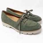 Vionic  Teagan Olive Green Suede Loafer Chunky Lug Sole Shoes Oxford Size 9.5 Photo 0