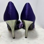 J. Renee Luxe decorated purple floral satin heels‎ size 7.5 Photo 1