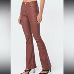 Edikted  Luna Faux Leather Flare Jeans Photo 1