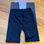 Lululemon black leggings with silver metallic ombre design seamless Photo 2