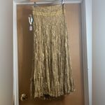 WD.NY Gold Lace Ruffled Maxi Skirt. Size Photo 2