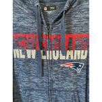 NFL  New England Patriots Football Oversized Full Zipper Hoodie Navy Blue Small Photo 2