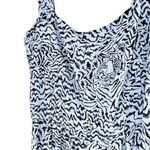 HVN Olympia Blue Silk Tiger Print Midi Dress Size 2 Photo 2
