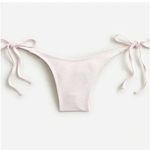J.Crew New Pink Ribbed Side Tie Cheeky Bikini Swim Bathing Suit Bottom Medium Photo 0