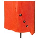 Listicle  Womens Size L Overall Style Jumper Dress Coral Orange Buttons Stretch Photo 4