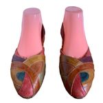 L.j. Simone VINTAGE CIRCA 1980'S  MULTI-COLOR HUARACHE GENUINE LEATHER SANDALS 10 Photo 5