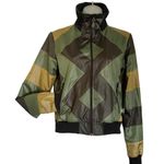 Zig-Zag Striped Green Black Track Jacket - LAMB Fall 2006 Womens Coat Photo 8