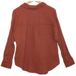 Abercrombie & Fitch Red Collared Long Sleeve Blouse Button Down Shirt Top Size S Photo 1