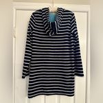 Boden Dress Womens Sz M Terry Cloth Hoodie Swim Coverup Nautical Prep Beach Blue Size M Photo 10
