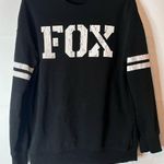 Fox Black Sweatshirt with White Accents Size M Photo 0