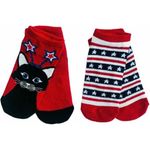 JoAnn Fabrics NWT Patriotic Ankle Socks 2 pack Low cut USA America Size 4 Photo 0