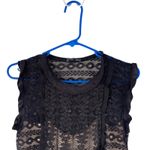 ZARA WB Collection Women's Size Medium Black Lace Sleeveless Grunge Top Photo 1