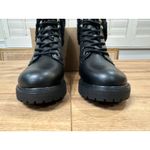 Bandolino Womens Livia 3 Combat Black Boots Size 6.5 NWOB Plush Collar Edgy Cozy Photo 6